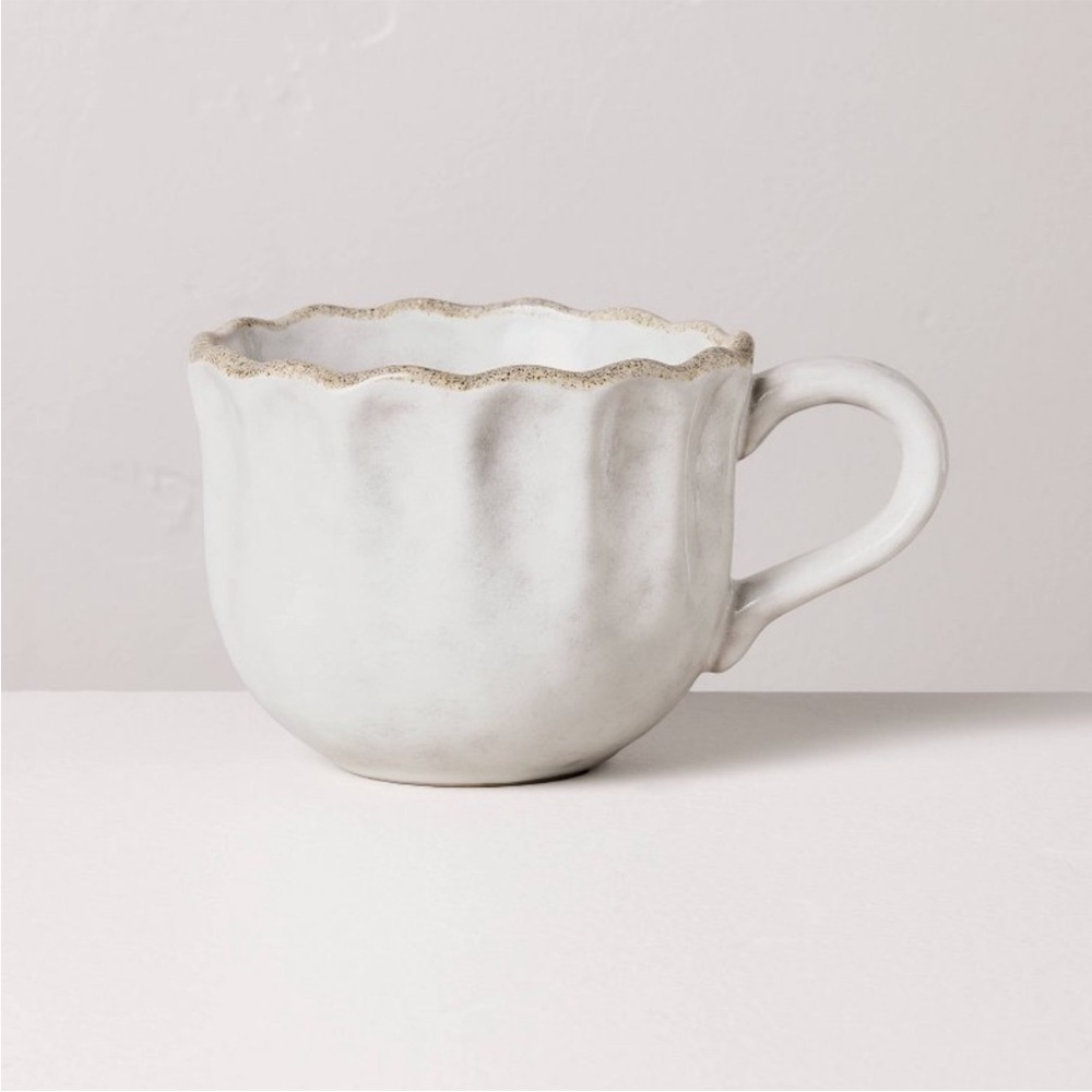 10oz Carved Edge Mug Sour Cream - Hearth & Hand™ with Magnolia